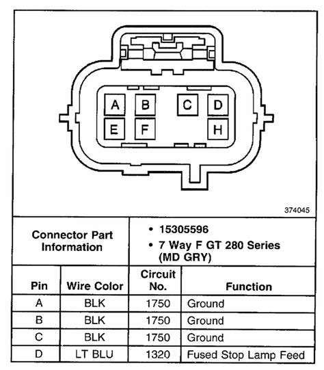 02 gmc sierra tailight junction box plate|GMC tail light pinout diagram.